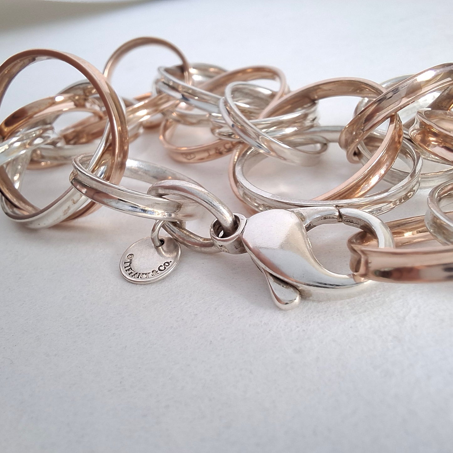 Tiffany & Co 1837 Interlocking Circles Bracelet in Rubedo and Sterling Silver