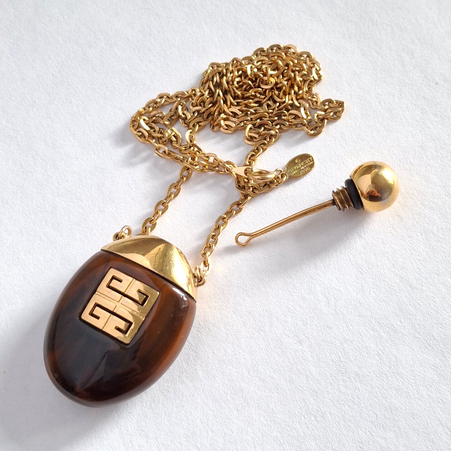 Vintage 1978 Givenchy Perfume Bottle Necklace