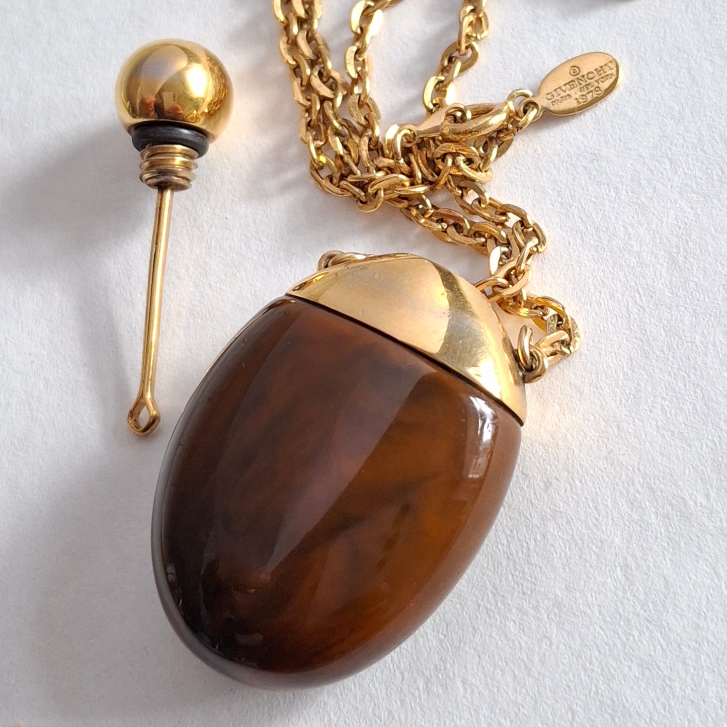 Vintage 1978 Givenchy Perfume Bottle Necklace