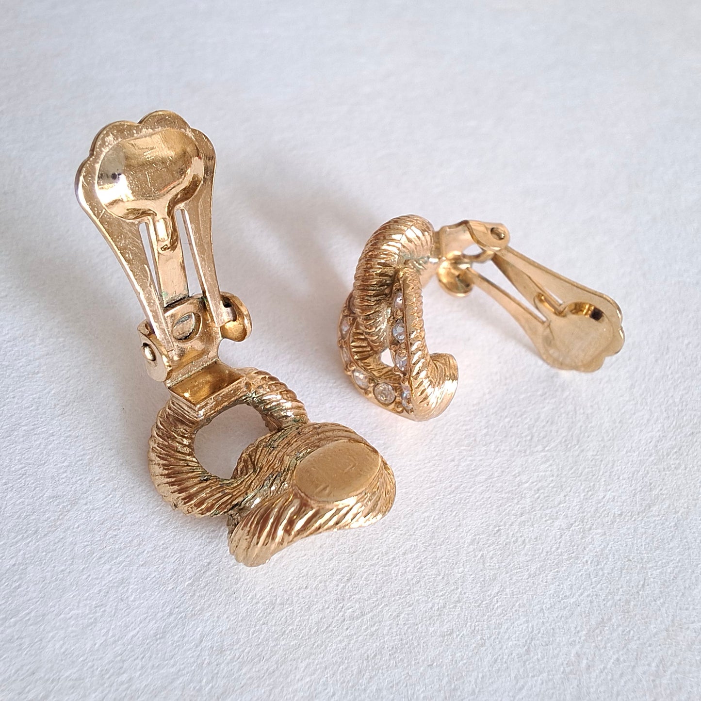 Vintage Christian Dior Figure Eight Clip-on Earrings
