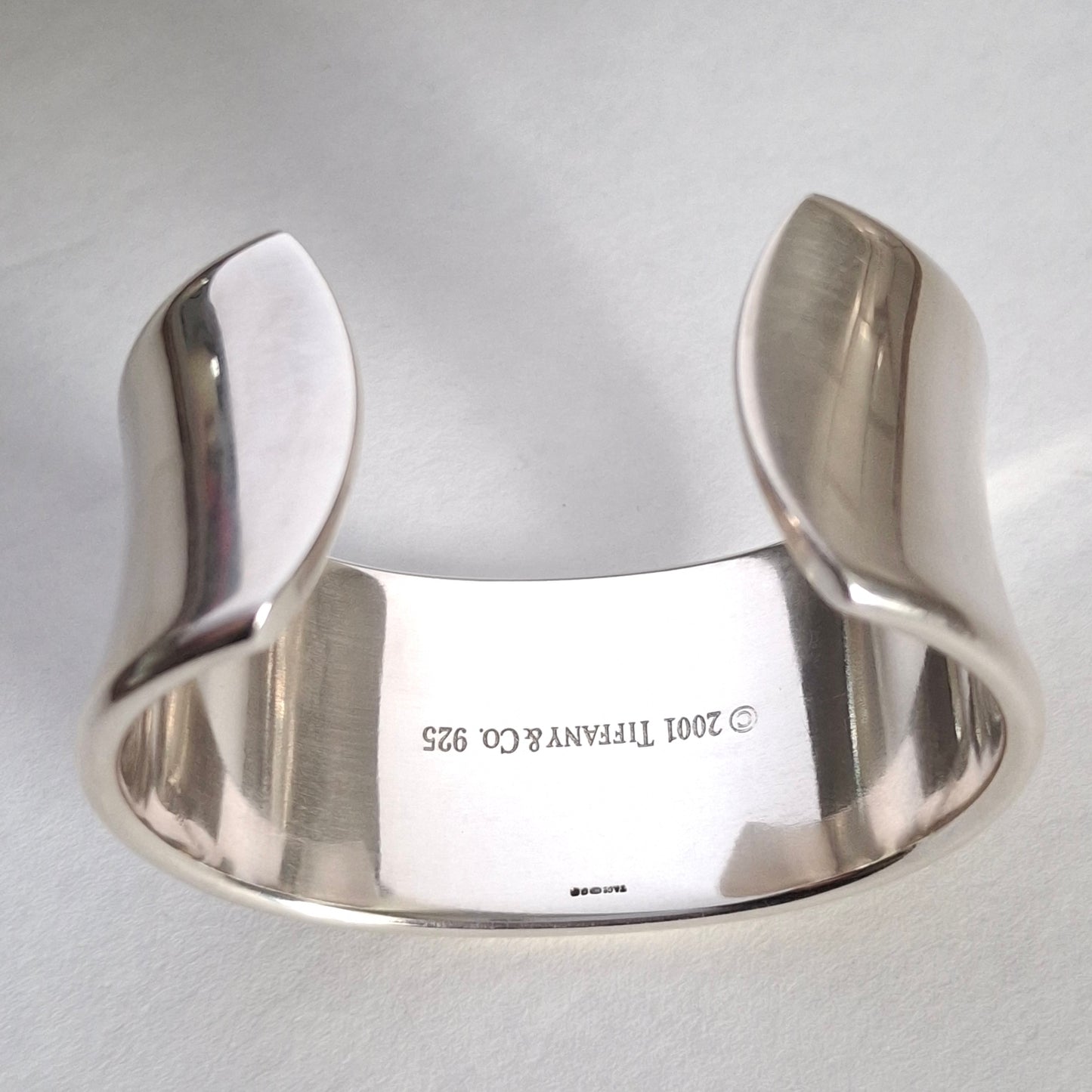 Vintage Tiffany & Co 1837 Wide Cuff Bracelet in Hallmarked Sterling Silver