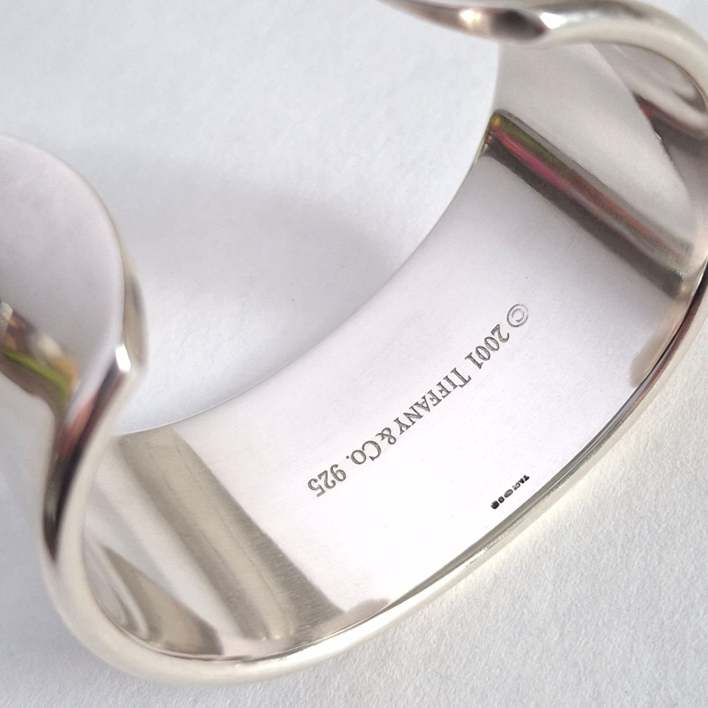 Vintage Tiffany & Co 1837 Wide Cuff Bracelet in Hallmarked Sterling Silver