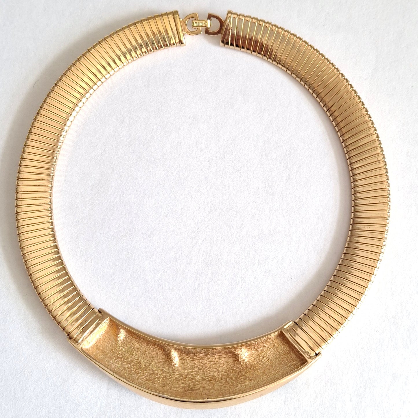 Vintage Christian Dior Muguet Gold Plated Omega Link Necklace
