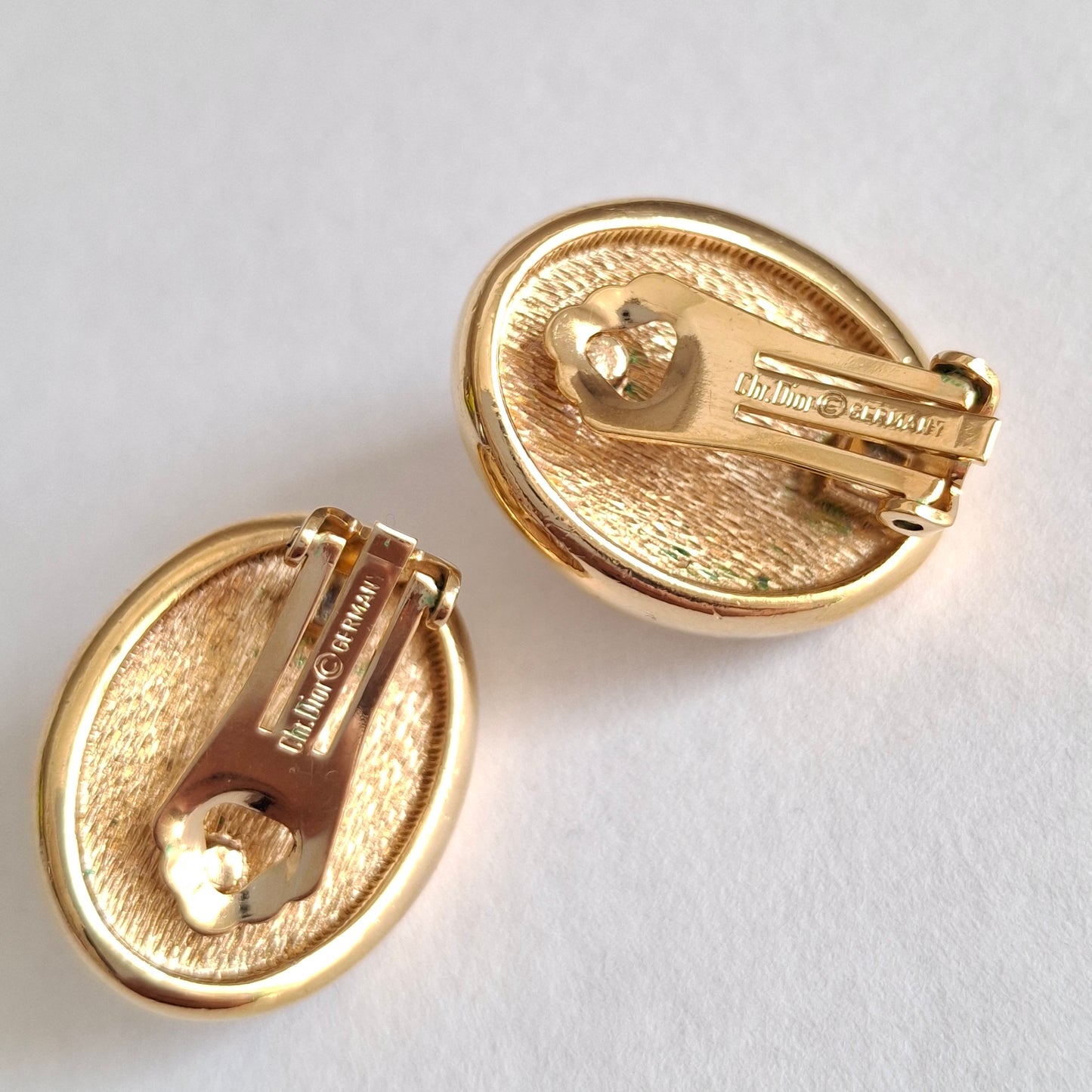 Vintage Christian Dior Pearl Monogram Earrings