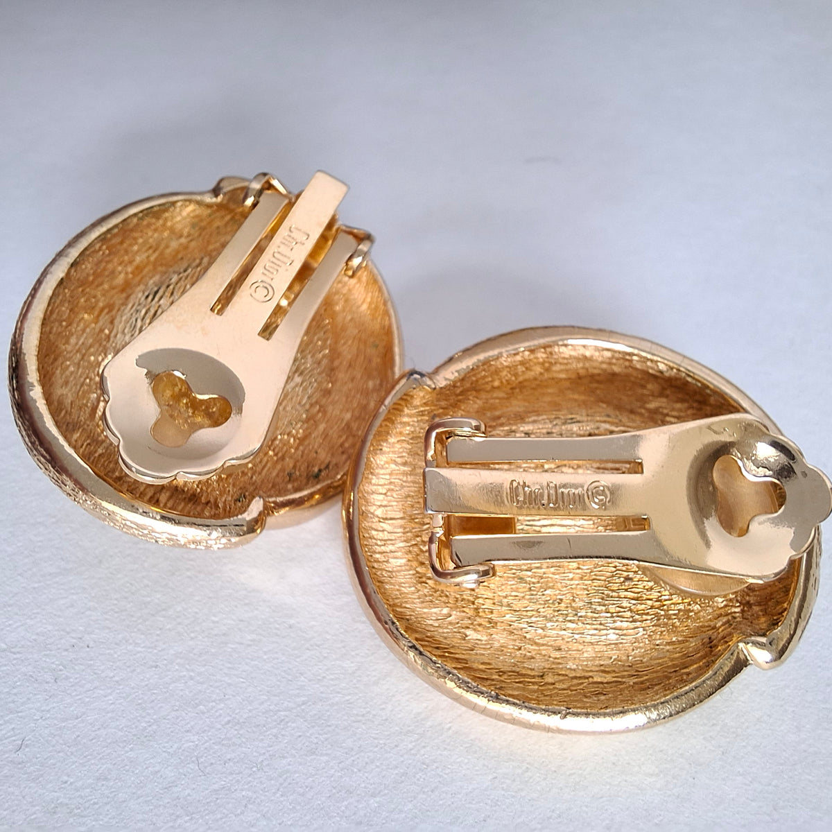 Vintage Christian Dior Pearl & Crystal Clip-on Earrings