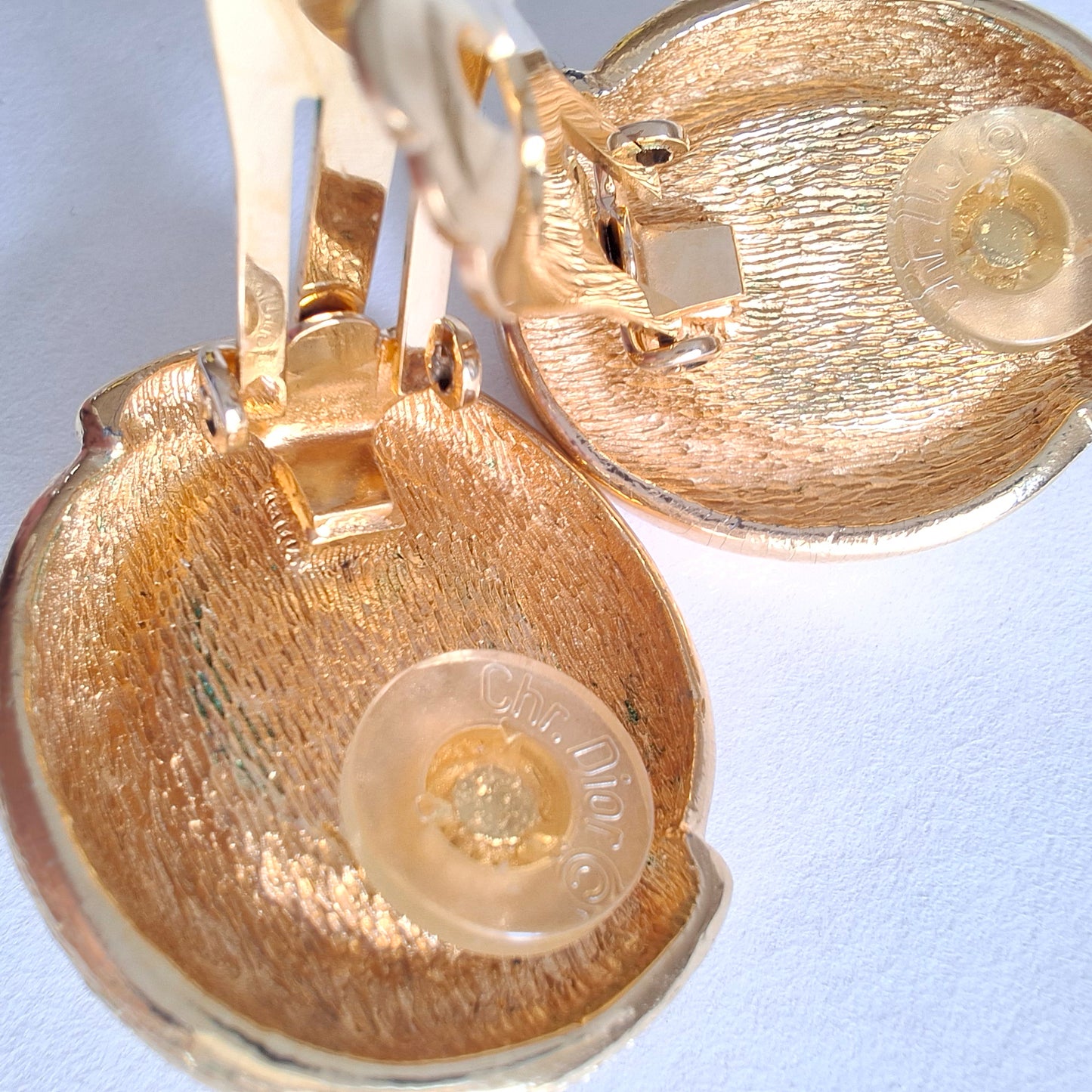 Vintage Christian Dior Pearl & Crystal Clip-on Earrings