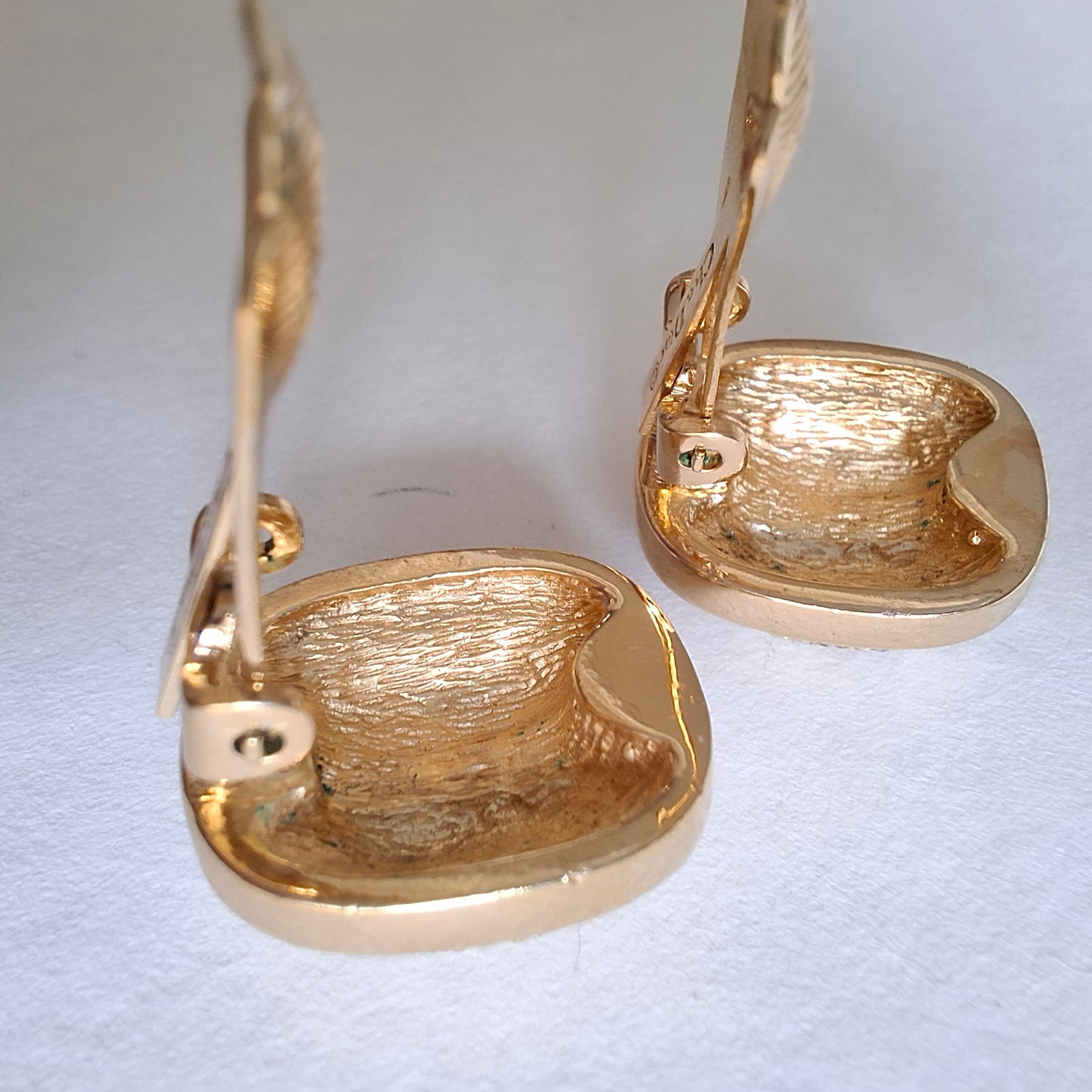 Vintage Crystal Embellished Clip-on Earrings by Christian Dior