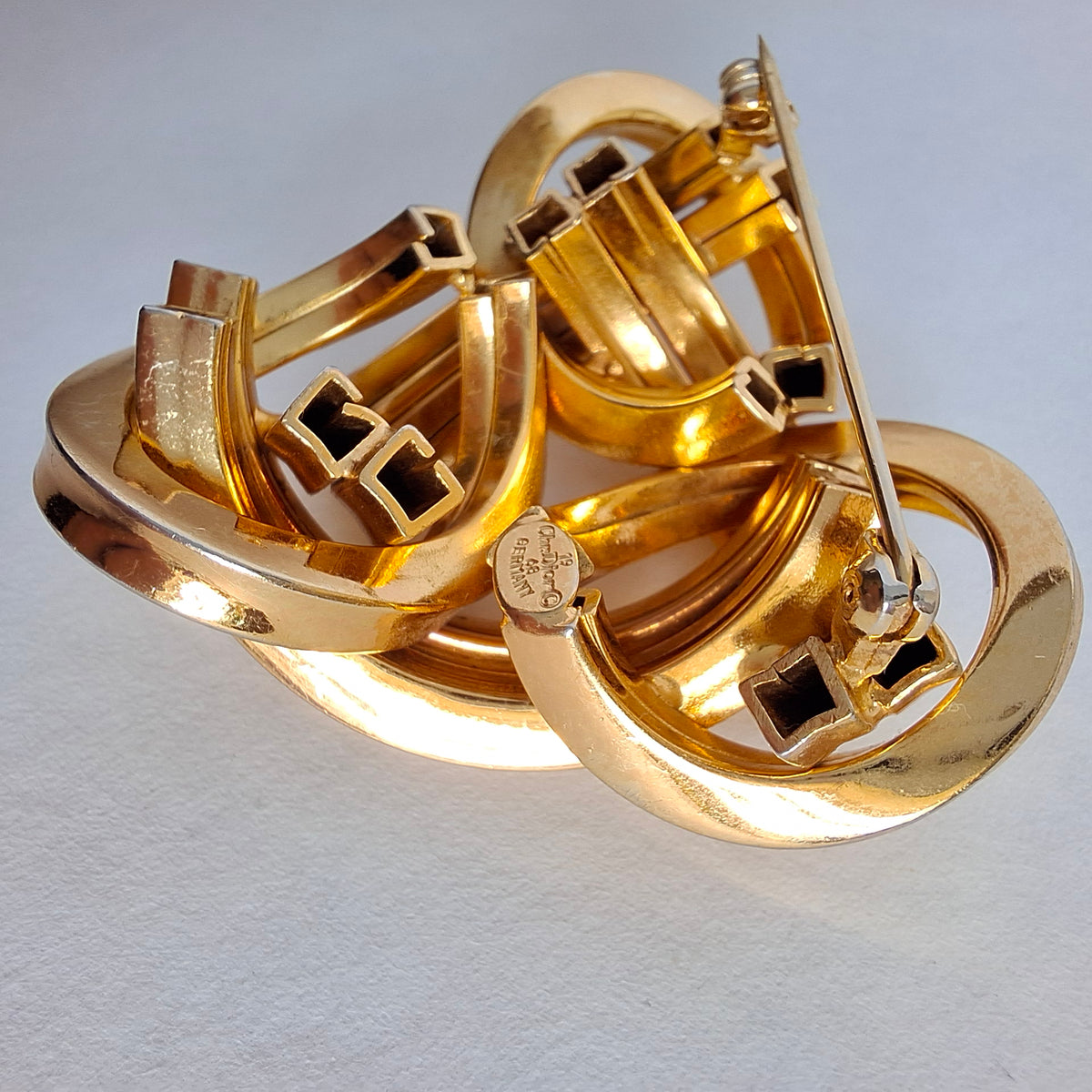 Vintage 1968 Christian Dior Gold Plated Brooch