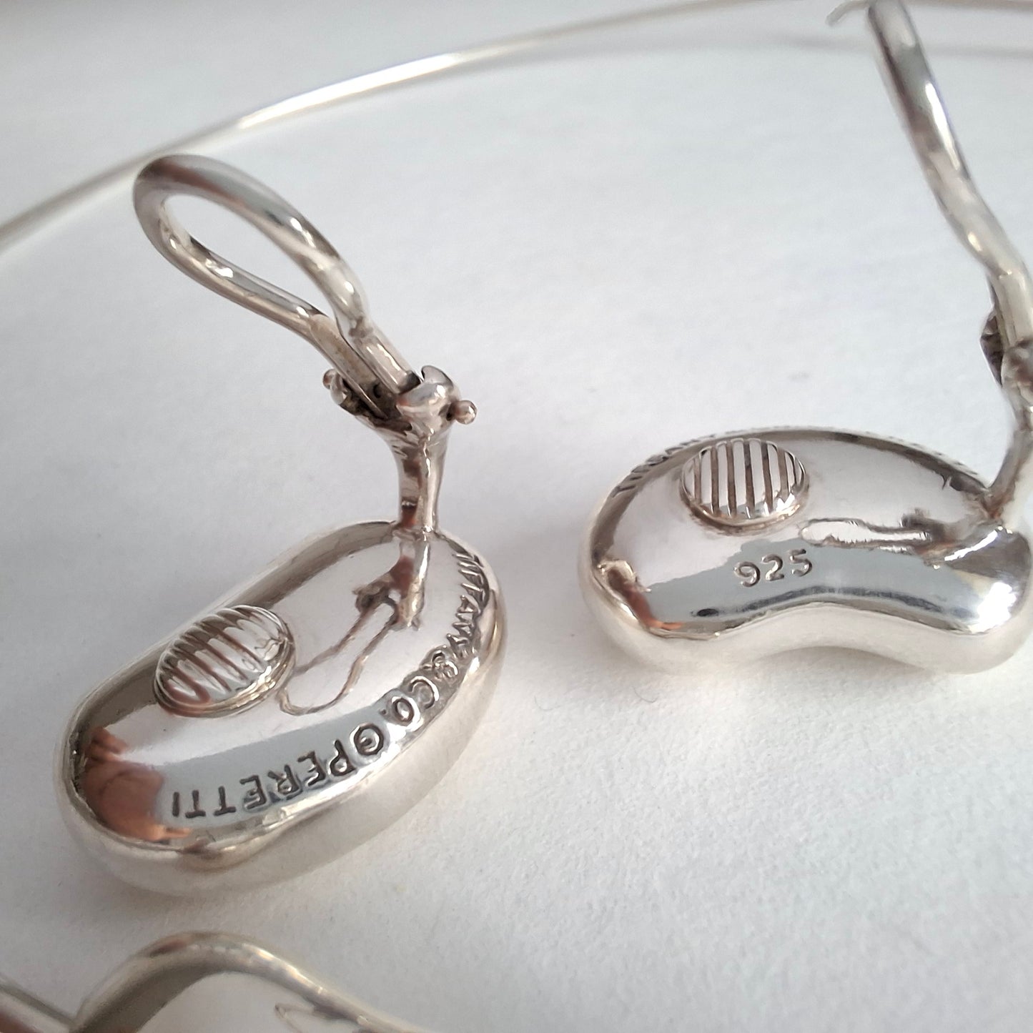 Tiffany & Co Elsa Peretti Design Bean Necklace and Earrings Set in Sterling Silver
