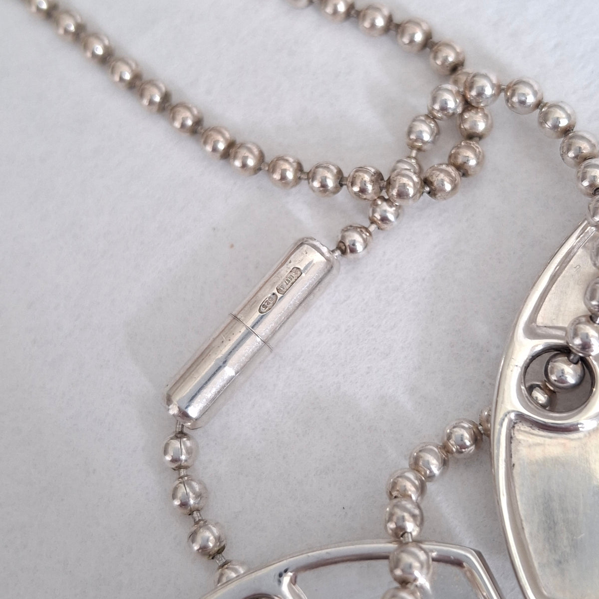 Gucci Double Dog Tag Pendant Necklace in Hallmarked Sterling Silver