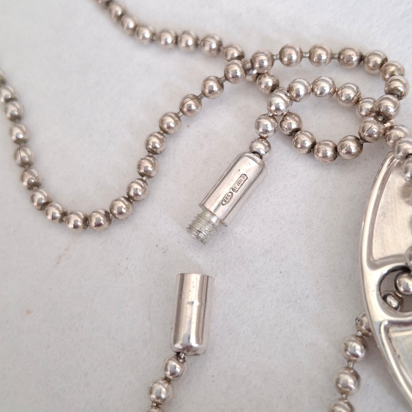 Gucci Double Dog Tag Pendant Necklace in Hallmarked Sterling Silver