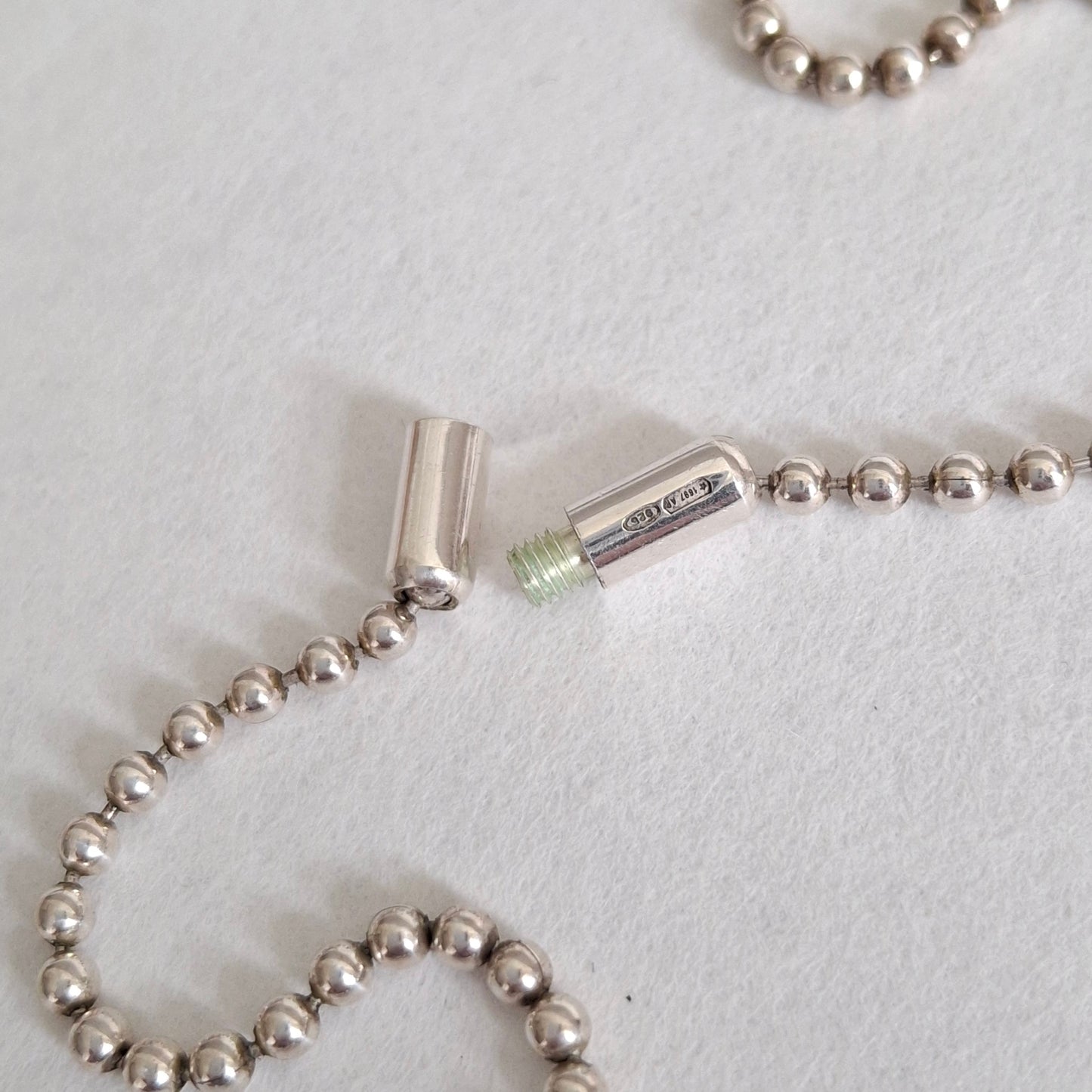 Gucci Double Dog Tag Pendant Necklace in Hallmarked Sterling Silver