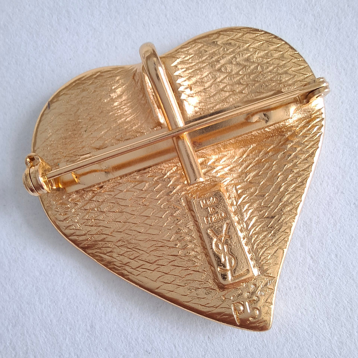 Vintage Yves Saint Laurent YSL Heart Brooch / Pendant