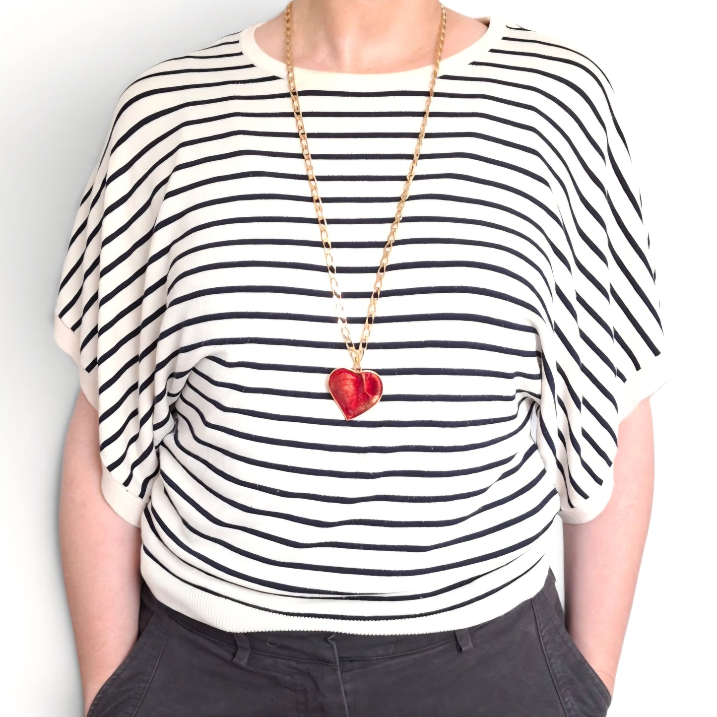 Vintage Yves Saint Laurent YSL Heart Brooch / Pendant