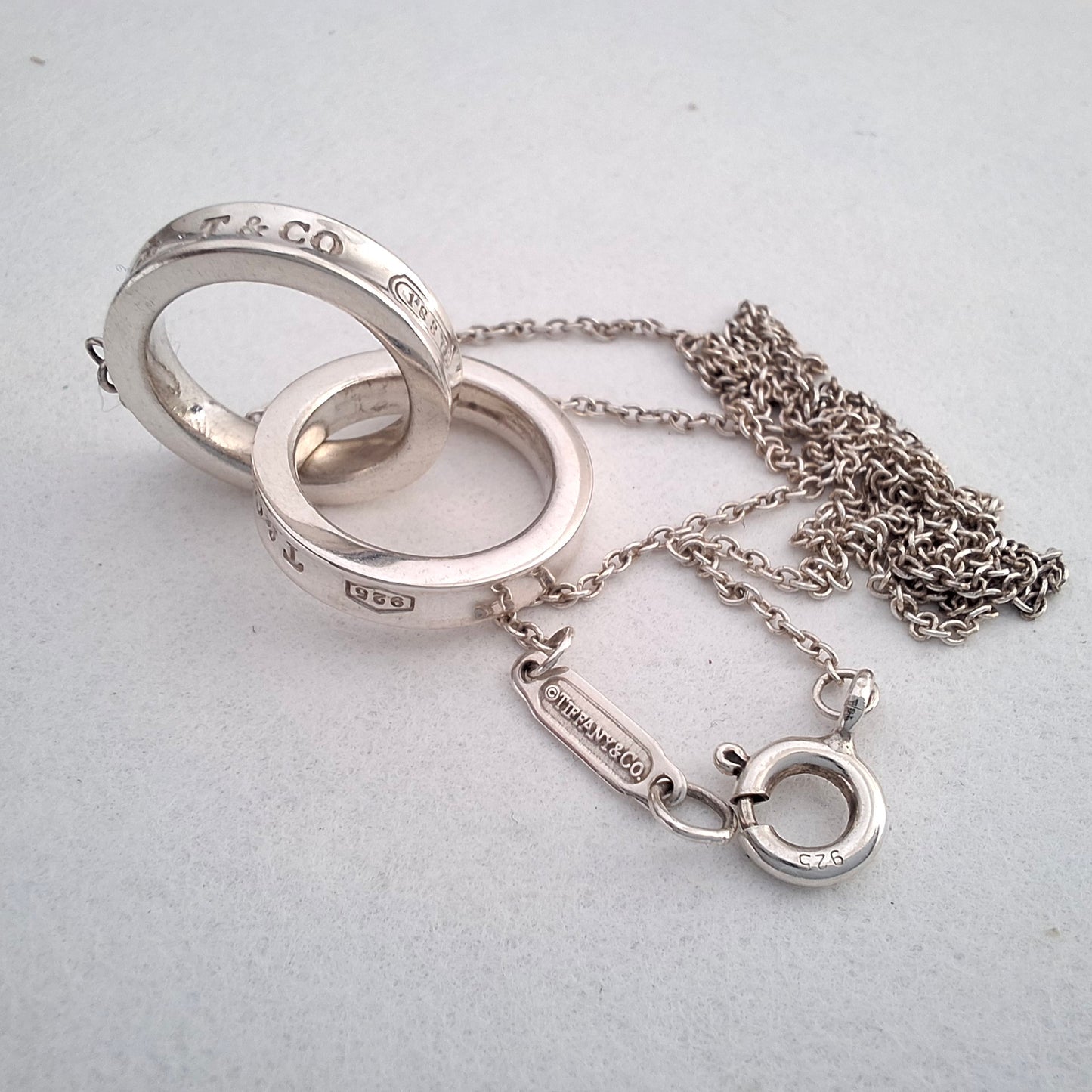 Tiffany & Co 1837 Interlocking Rings Necklace in Sterling Silver