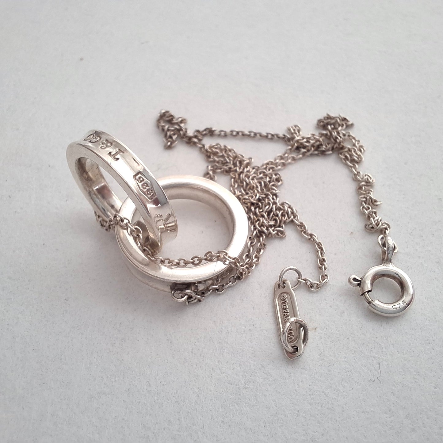 Tiffany & Co 1837 Interlocking Rings Necklace in Sterling Silver