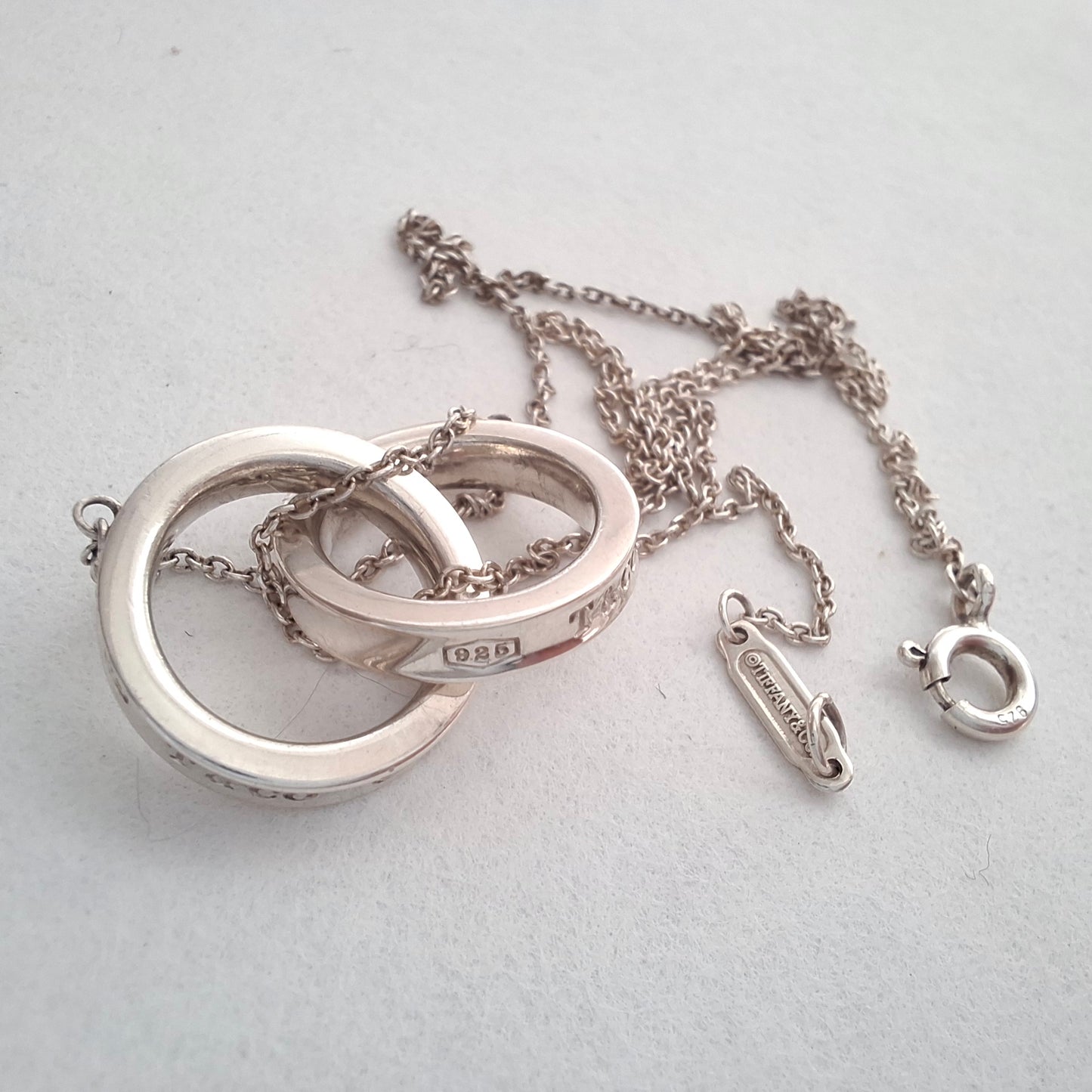 Tiffany & Co 1837 Interlocking Rings Necklace in Sterling Silver