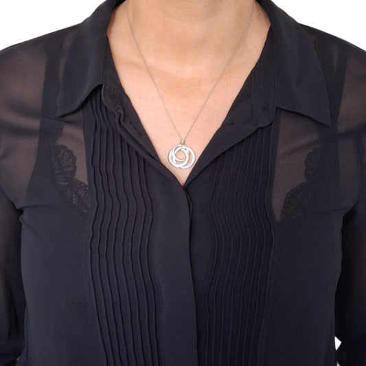 Tiffany & Co 1837 Triple Interlocking Circles Necklace in 925 Sterling Silver