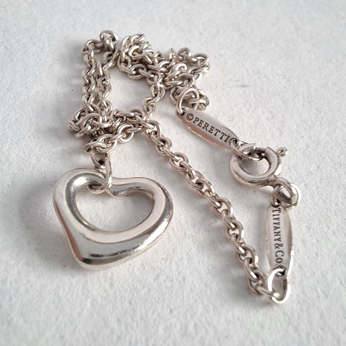 Tiffany & Co Paloma Picasso Open Heart Charm Bracelet in Sterling Silver