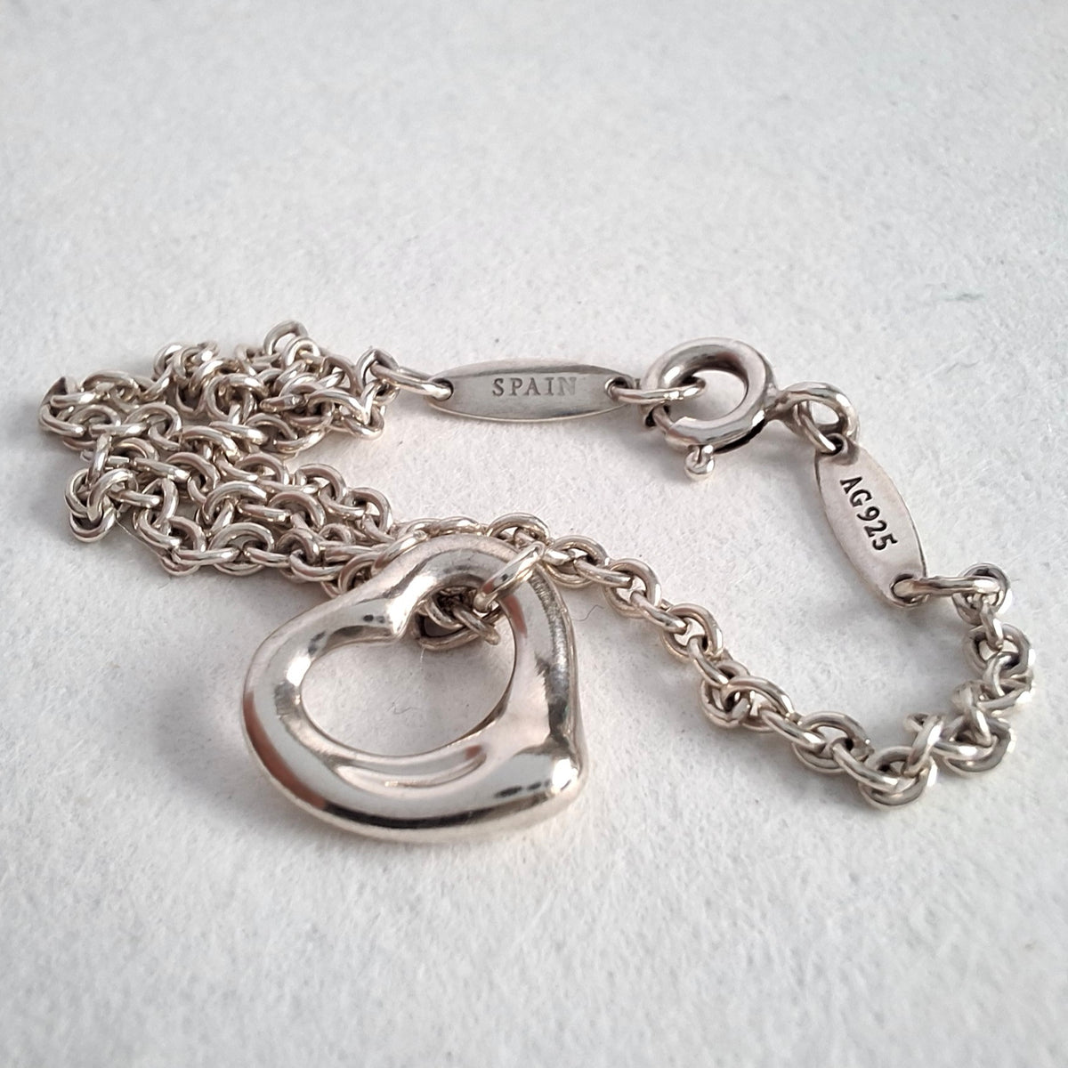 Tiffany & Co Paloma Picasso Open Heart Charm Bracelet in Sterling Silver