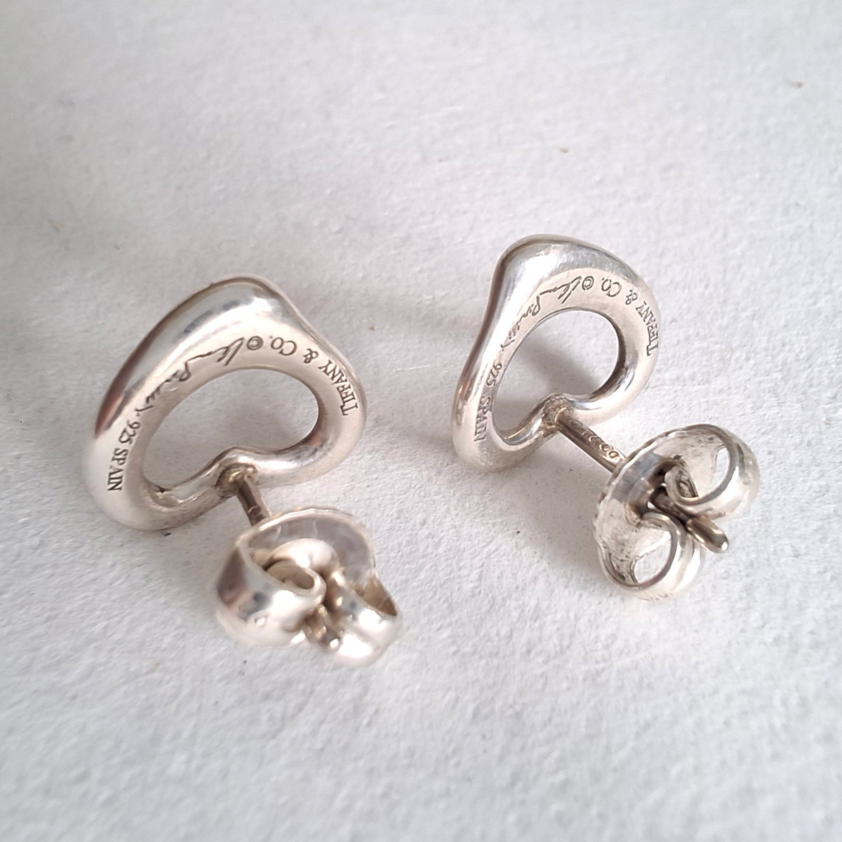Tiffany & Co Paloma Picasso Open Heart Earrings in Sterling Silver