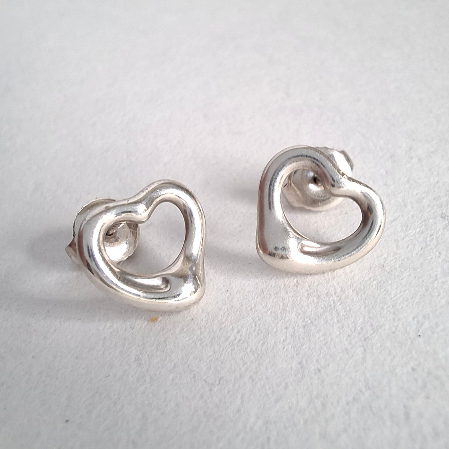 Tiffany & Co Paloma Picasso Open Heart Earrings in Sterling Silver