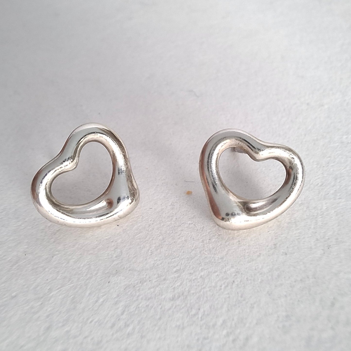 Tiffany & Co Paloma Picasso Open Heart Earrings in Sterling Silver