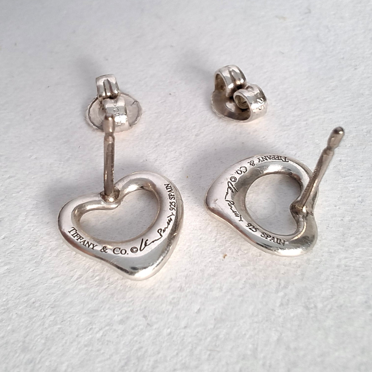 Tiffany & Co Paloma Picasso Open Heart Earrings in Sterling Silver