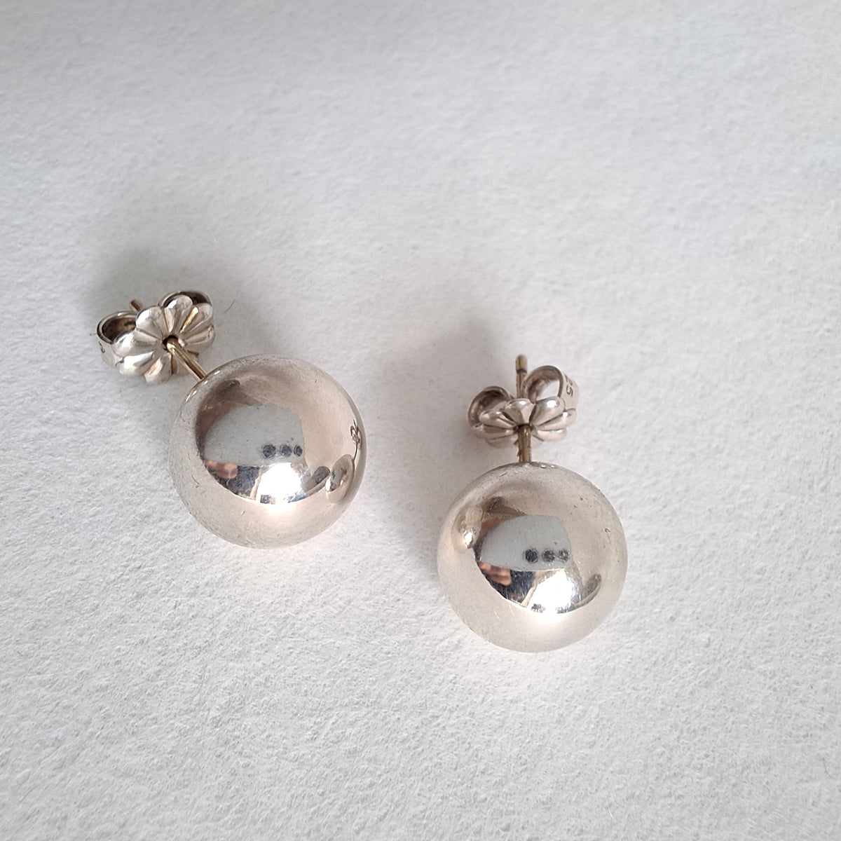 Tiffany & Co 10mm Hardwear Ball Earrrings in Sterling Silver