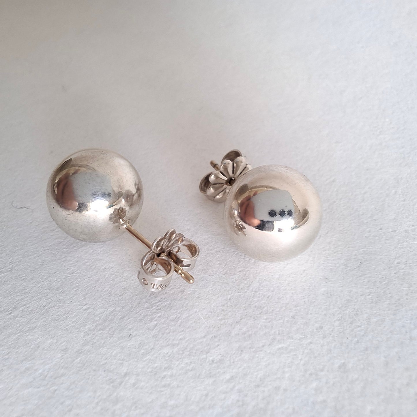 Tiffany & Co 10mm Hardwear Ball Earrrings in Sterling Silver