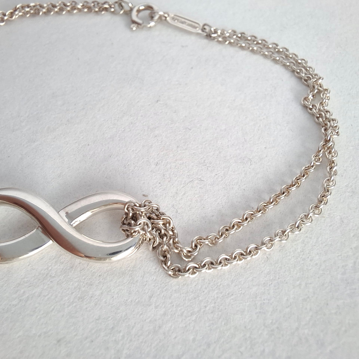 Tiffany & Co Double Chain Infinity Bracelet in Sterling Silver