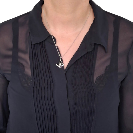 Vintage Tiffany & Co Silver Butterfly Necklace