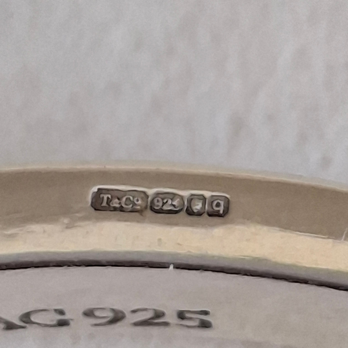 Tiffany & Co Narrow Cuff Bangle Bracelet in Hallmarked Sterling Silver