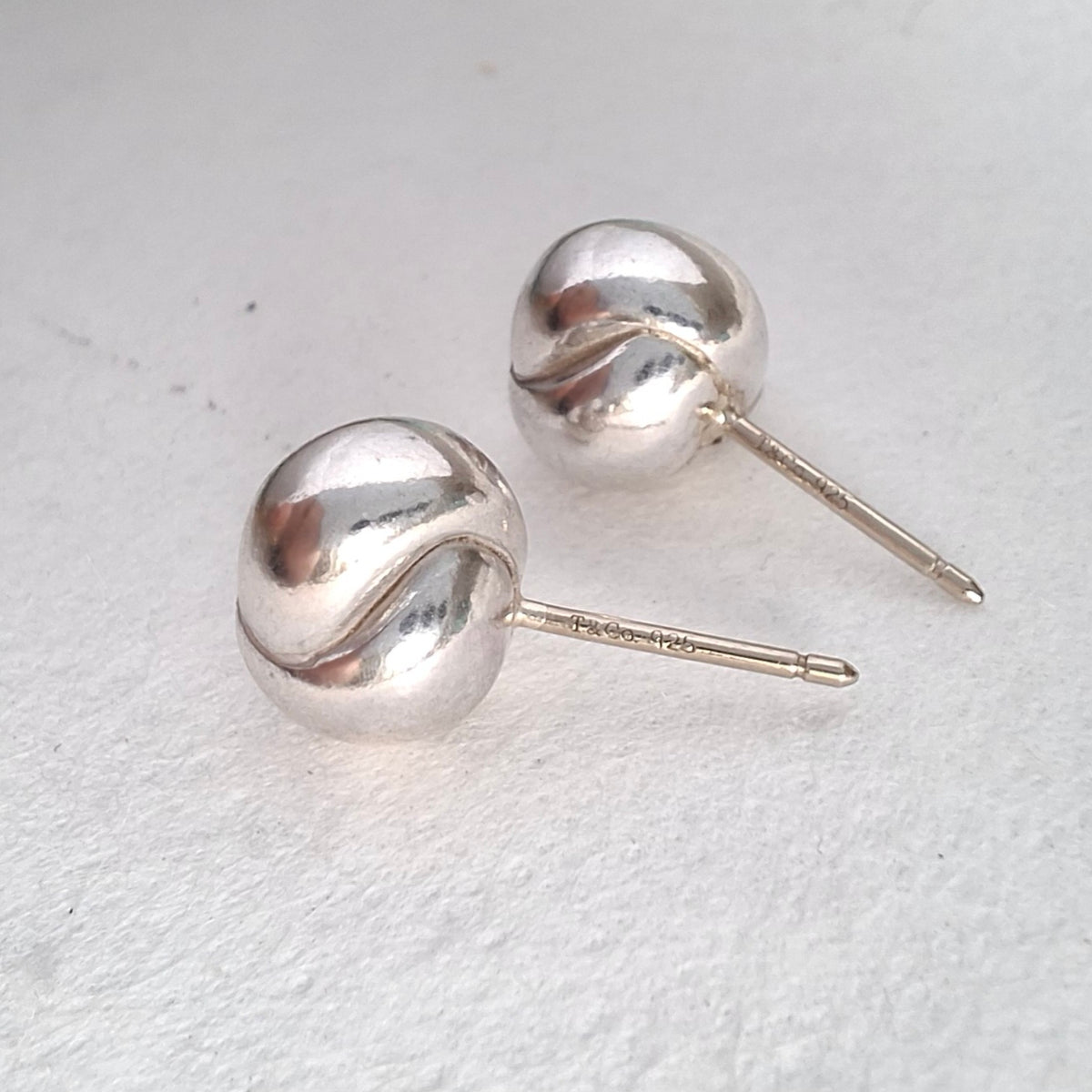 Tiffany & Co Sterling Silver Knot Earrings