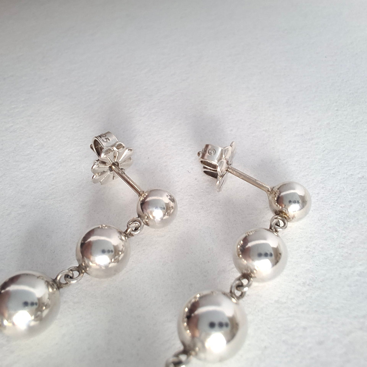 Tiffany & Co Hardwear Graduated Five Ball Earrings in Sterling Silver with Box