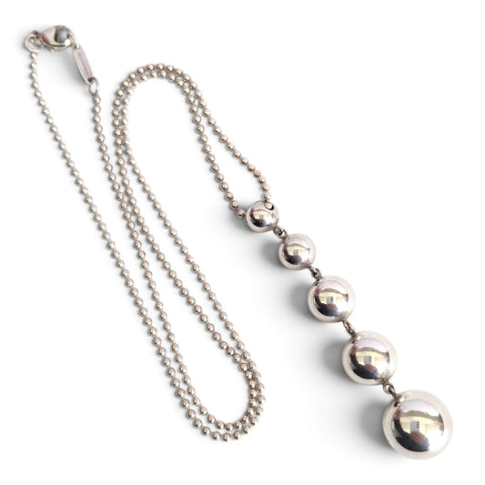 Tiffany & Co Hardwear Graduated Five Ball Pendant Necklace in Sterling Silver