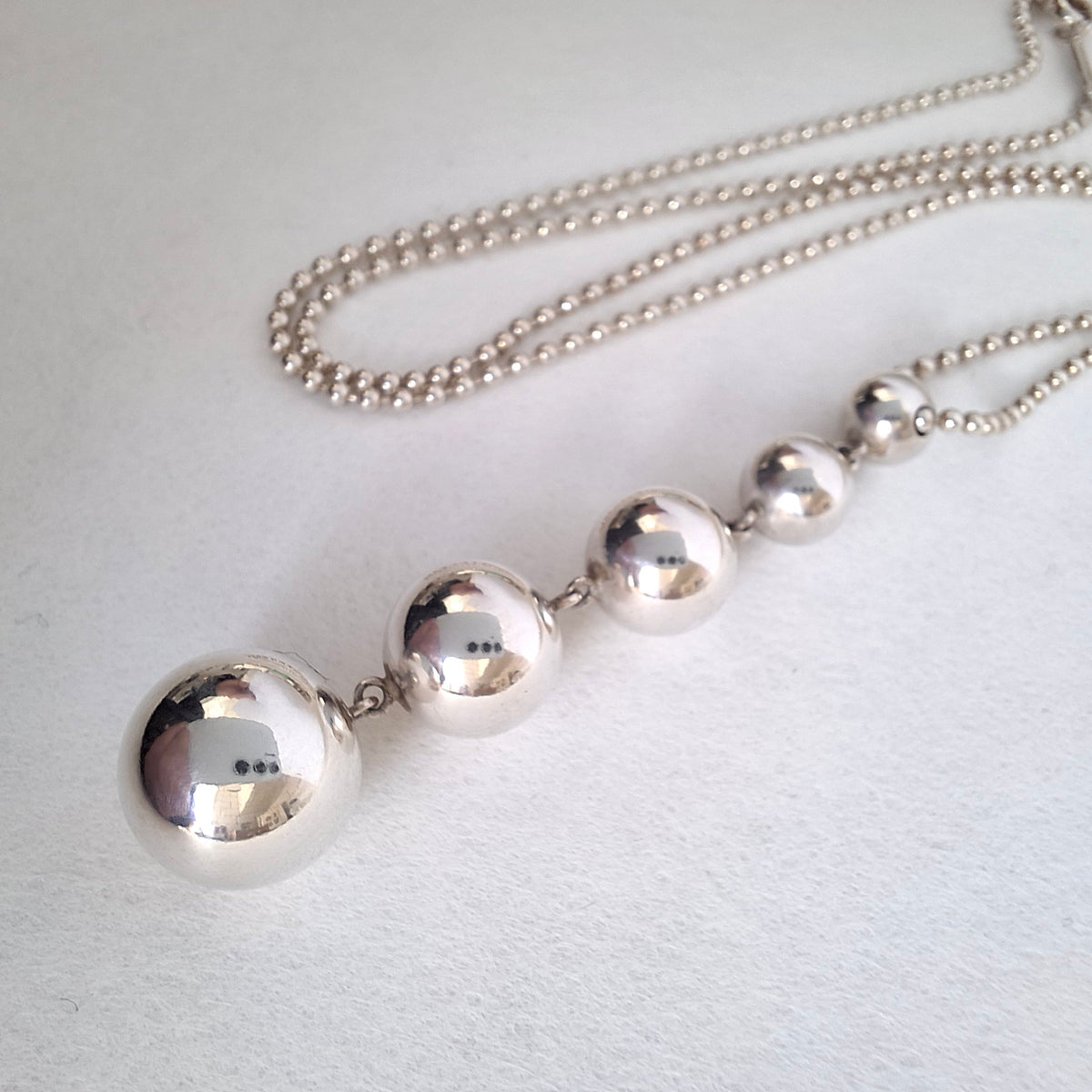 Tiffany & Co Hardwear Graduated Five Ball Pendant Necklace in Sterling Silver