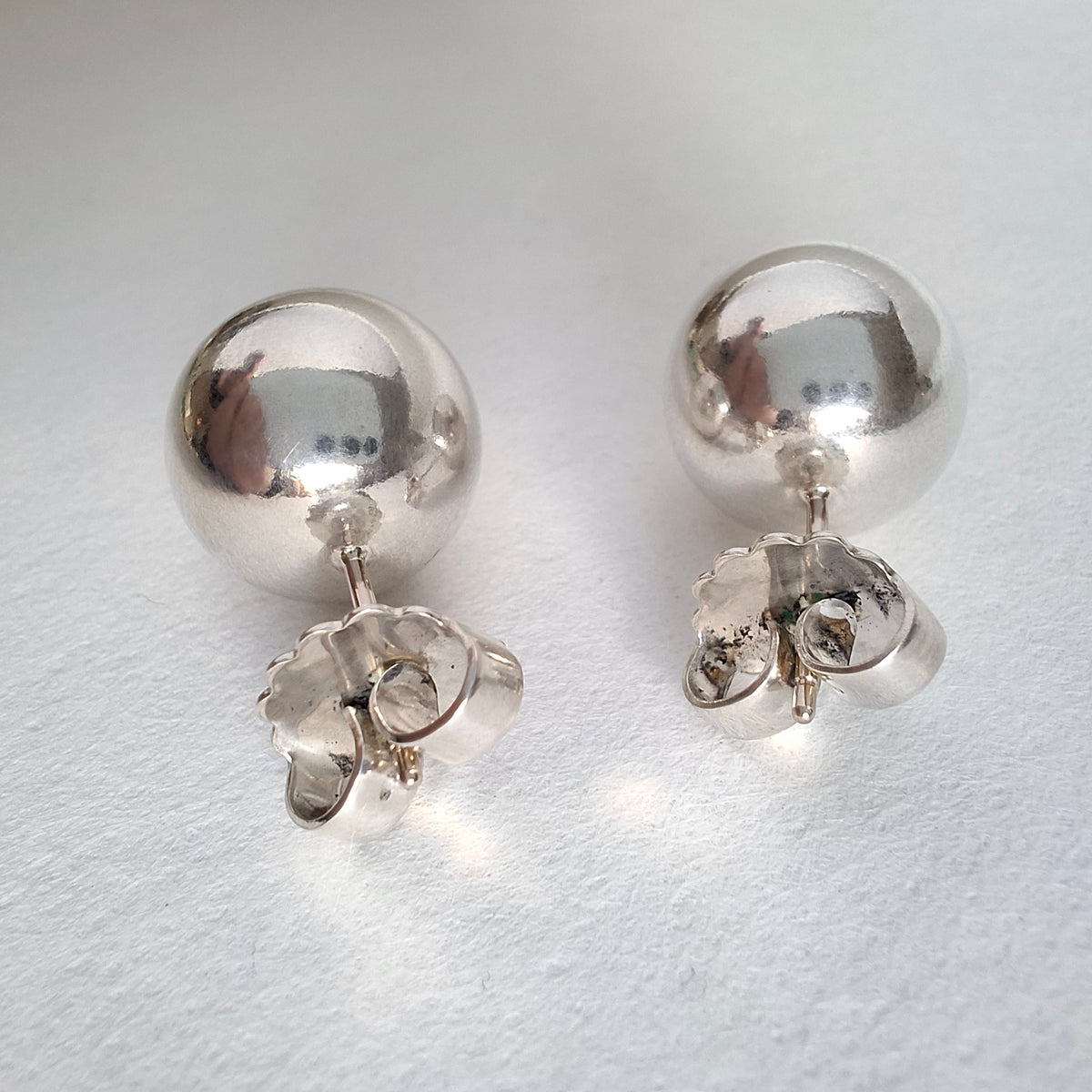 Tiffany & Co Large 14mm Hardwear Ball Earrings in Sterling Silver