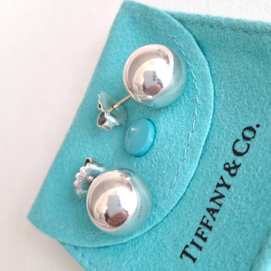Tiffany & Co Large 14mm Hardwear Ball Earrings in Sterling Silver