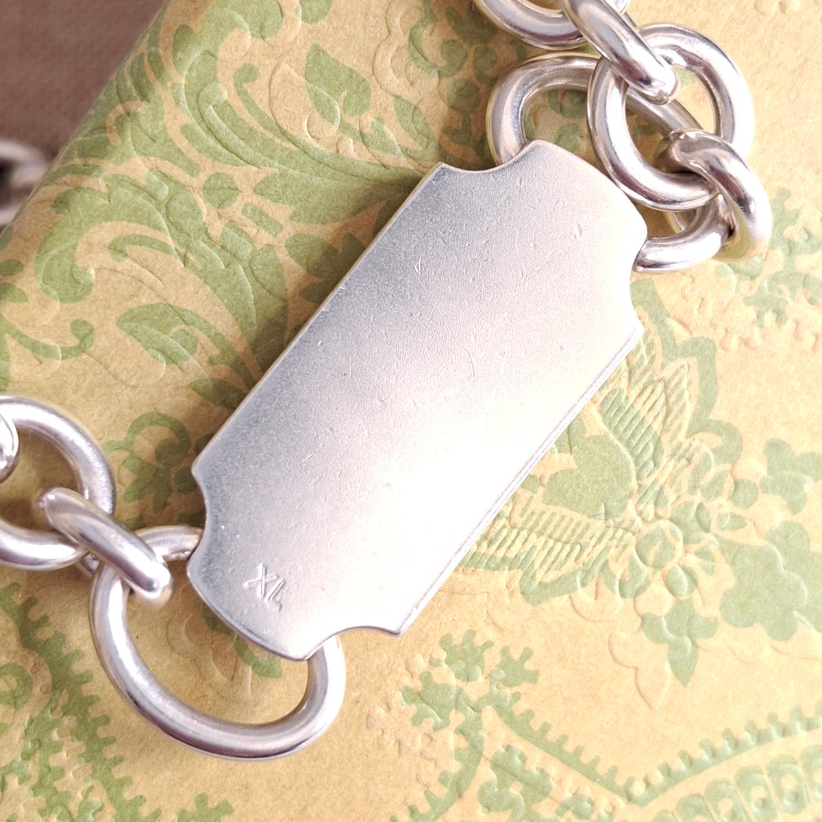 Gucci Trademark Logo Necklace in Solid Sterling Silver