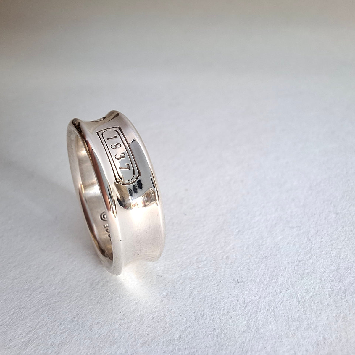 Vintage Tiffany & Co 1837 Medium Band Ring in Sterling Silver
