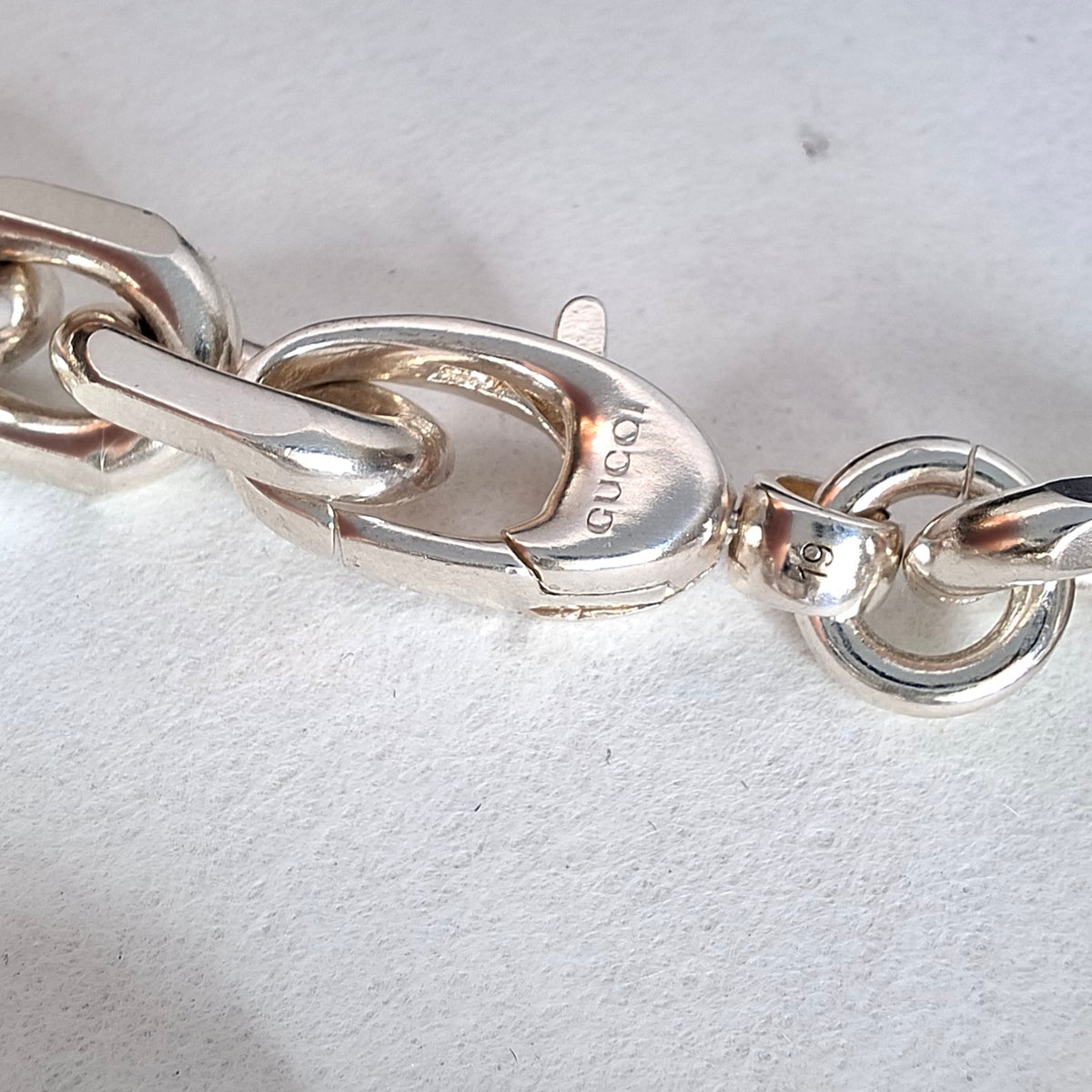 Gucci GG Logo Bracelet in Solid Sterling Silver