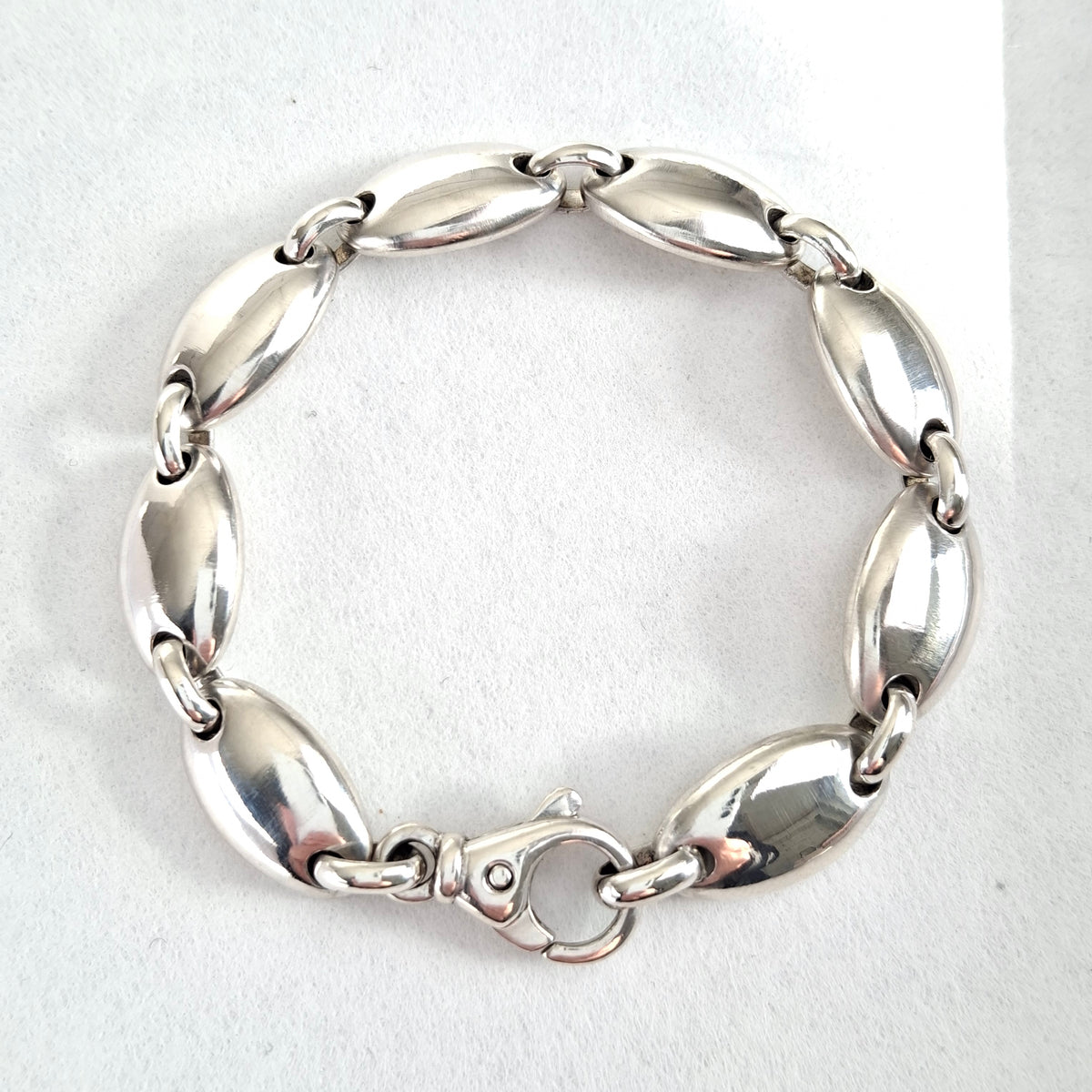 Vintage Tiffany & Co Italy Pebble Link Bracelet in Sterling Silver