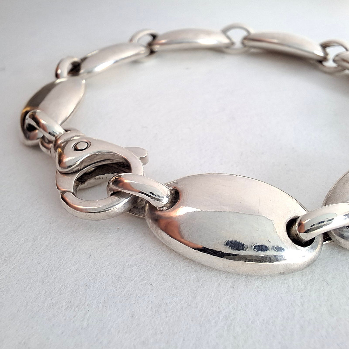 Vintage Tiffany & Co Italy Pebble Link Bracelet in Sterling Silver