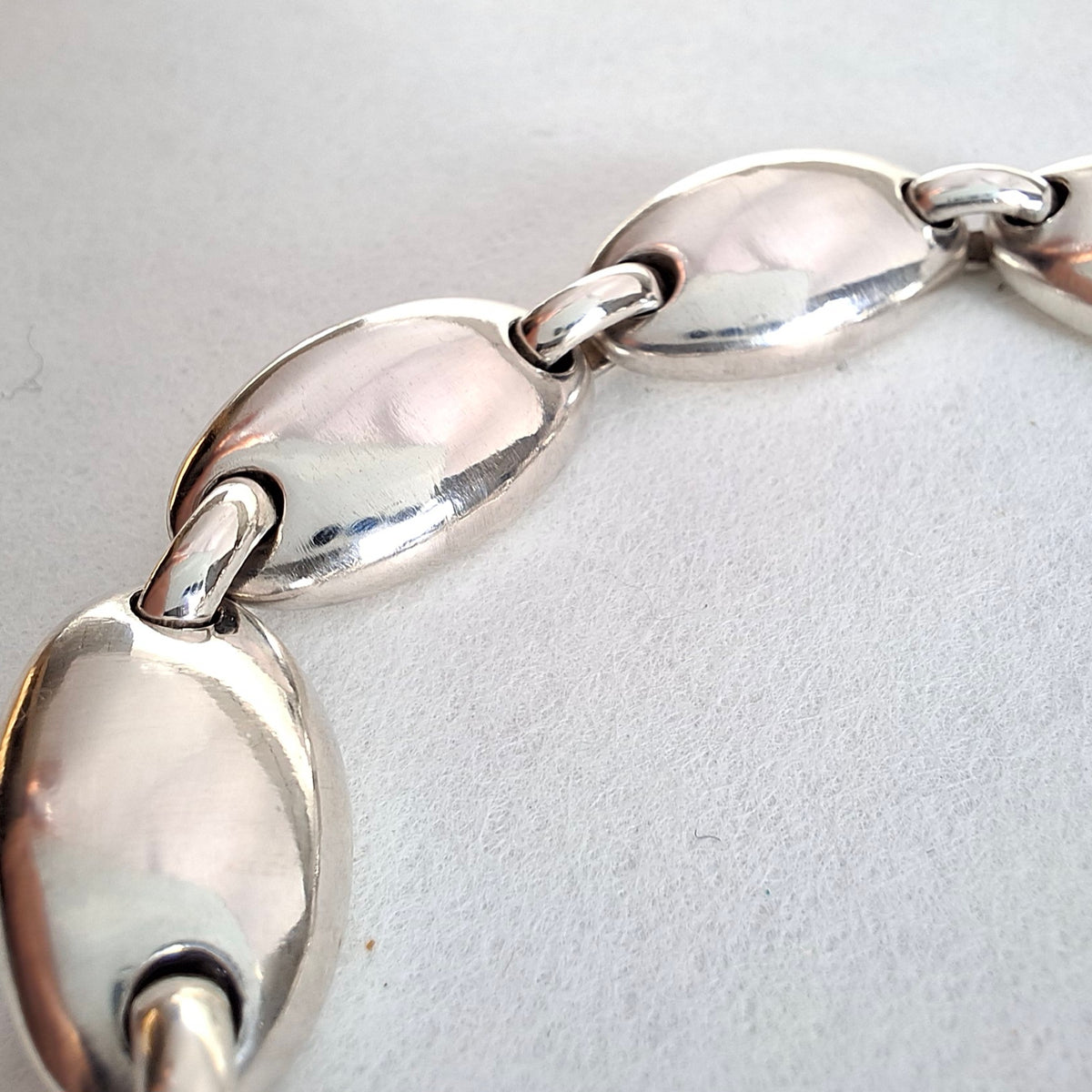 Vintage Tiffany & Co Italy Pebble Link Bracelet in Sterling Silver