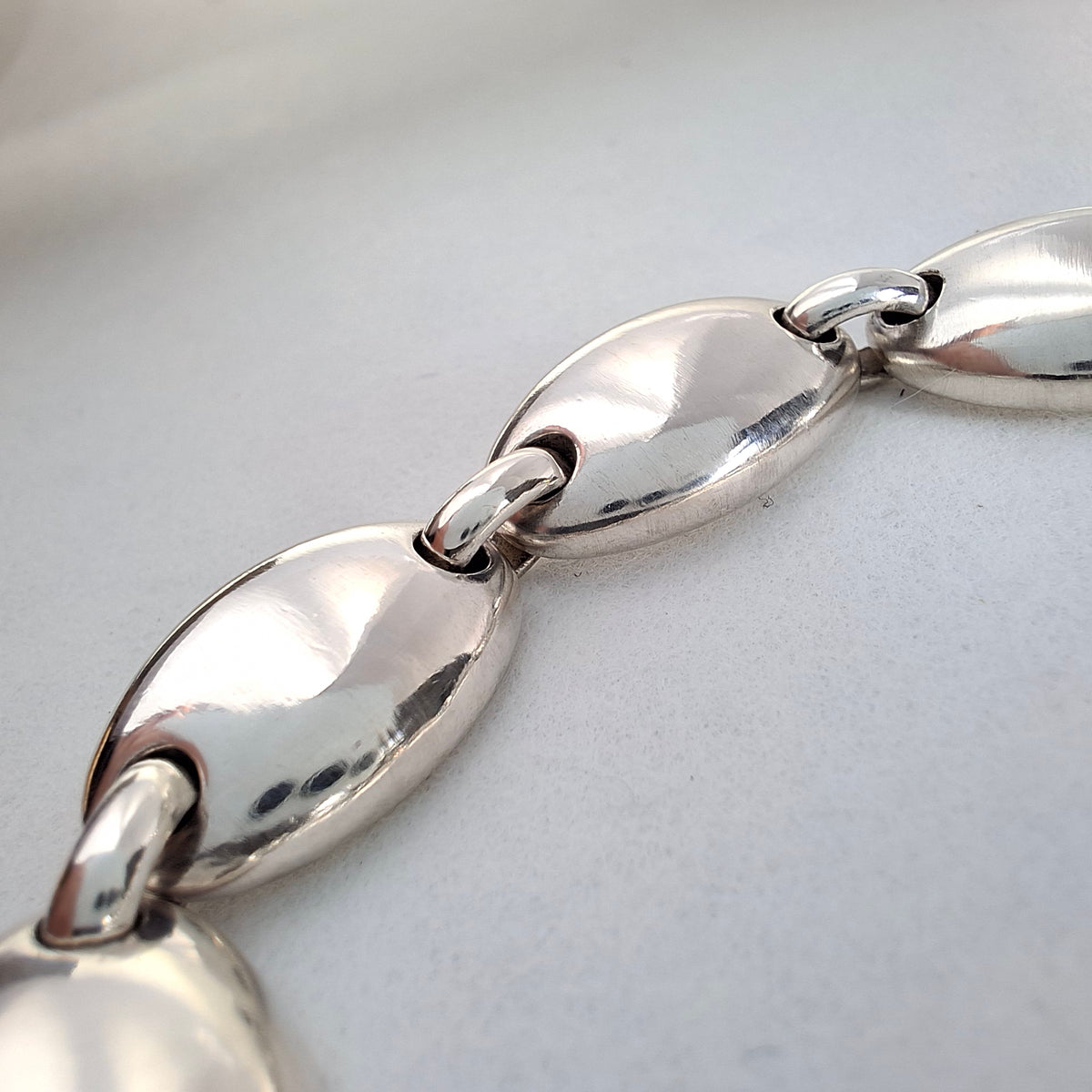Vintage Tiffany & Co Italy Pebble Link Bracelet in Sterling Silver