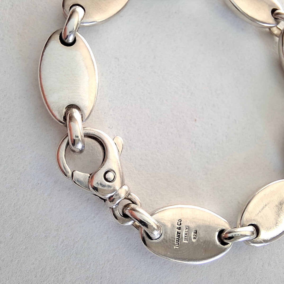 Vintage Tiffany & Co Italy Pebble Link Bracelet in Sterling Silver