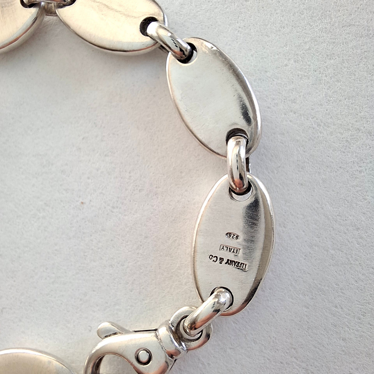 Vintage Tiffany & Co Italy Pebble Link Bracelet in Sterling Silver