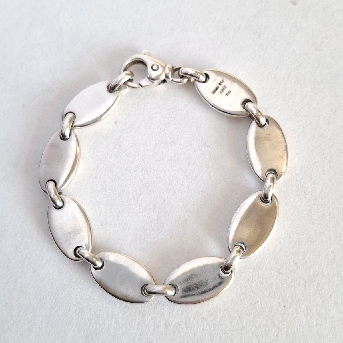 Vintage Tiffany & Co Italy Pebble Link Bracelet in Sterling Silver