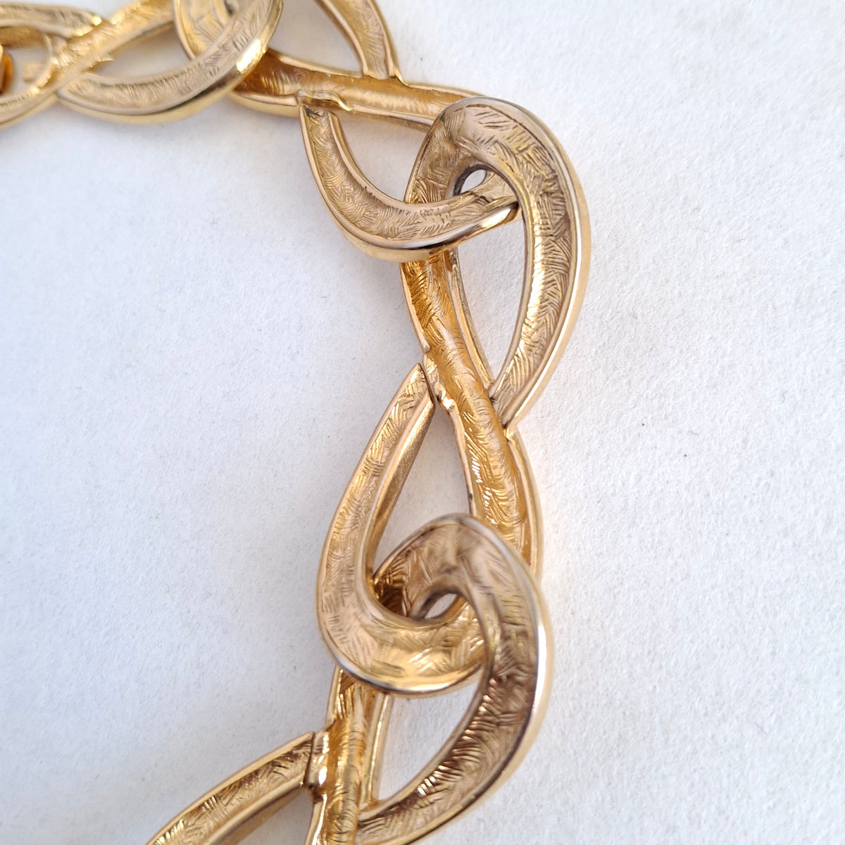 Vintage Givenchy Gold Plated Infinity Link Necklace